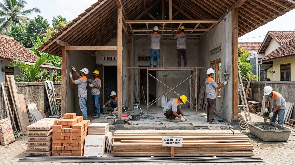 renovasi rumah cepat pada tahap scope terkunci