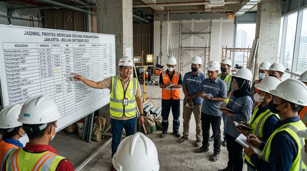 manajemen proyek renovasi pada tahap work breakdown