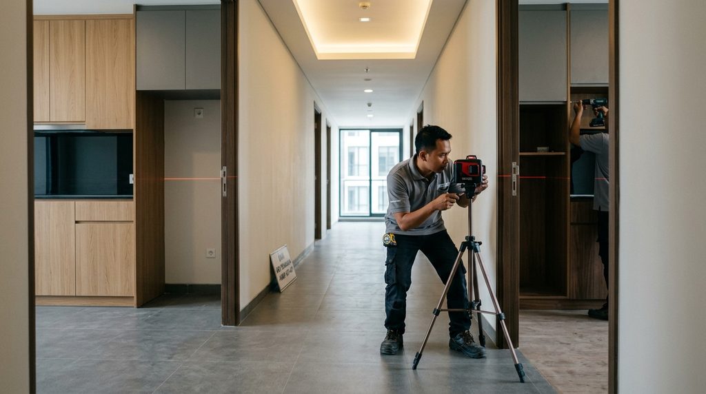 desain rumah modern pada tahap perencanaan dan pemeriksaan proyek