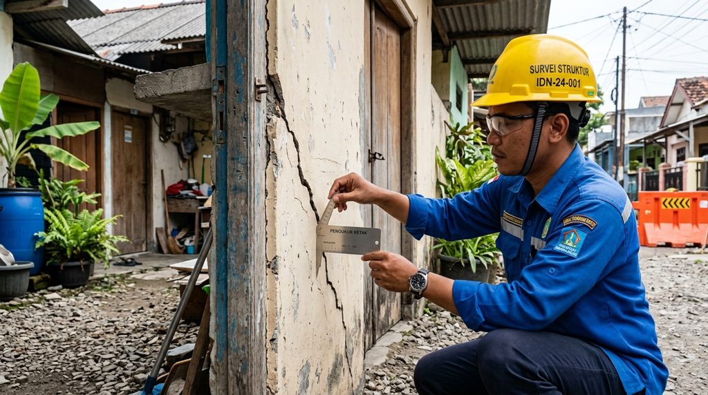 dinding rumah retak pada tahap perencanaan proyek