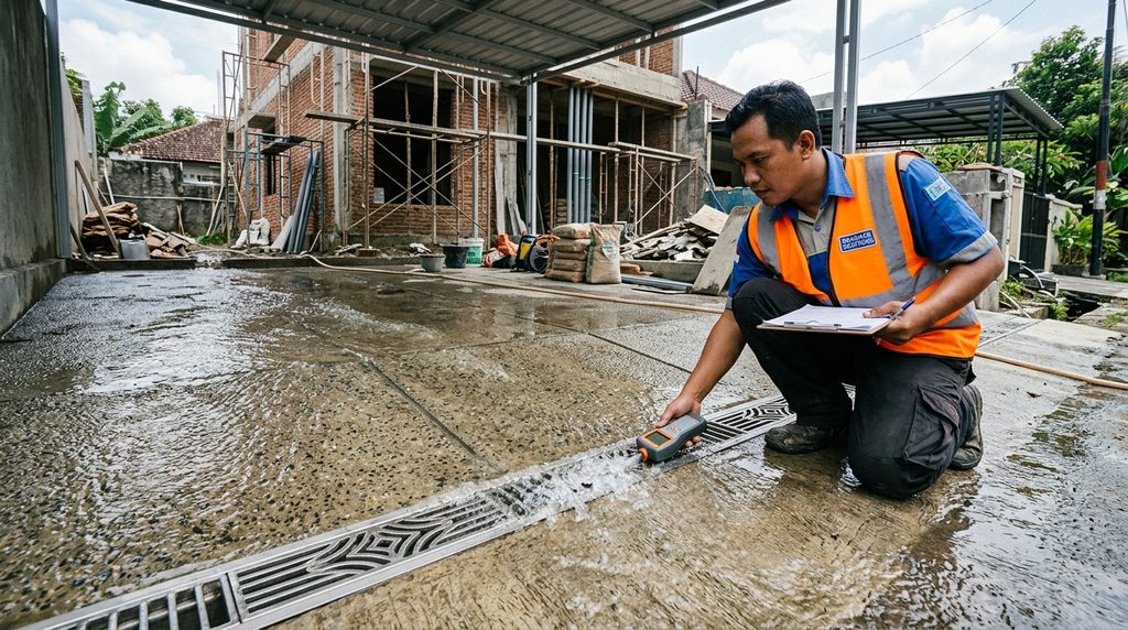 drainase rumah dengan detail pelaksanaan dan quality control