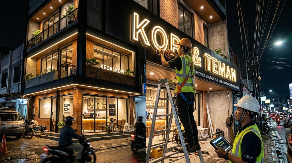 kontraktor cafe untuk proyek komersial profesional