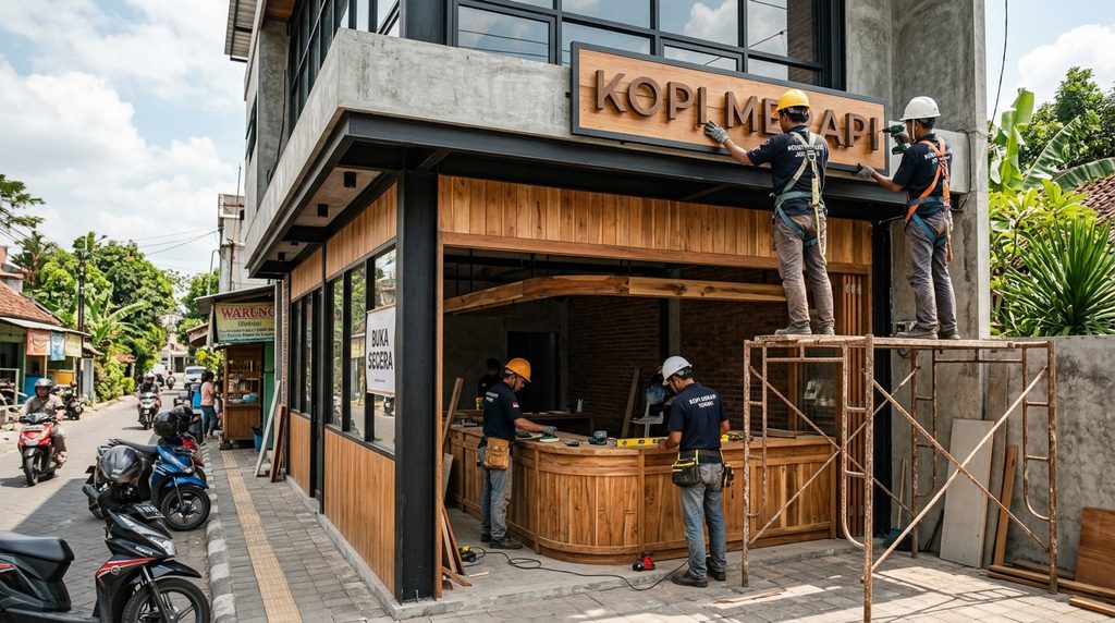 Smartrenov Kontraktor Cafe Shop pada tahap survei dan perencanaan proyek cafe shop di Jabodetabek