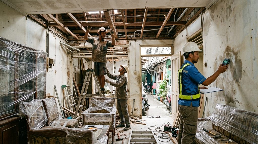 Layanan Renovasi Rumah Jakarta saat pemeriksaan teknis dan kesiapan operasional