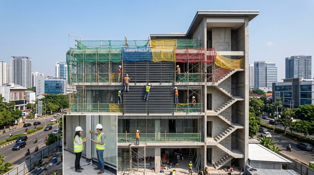 Bangun Rumah Kantor Tangerang pada tahap awal proyek Tangerang