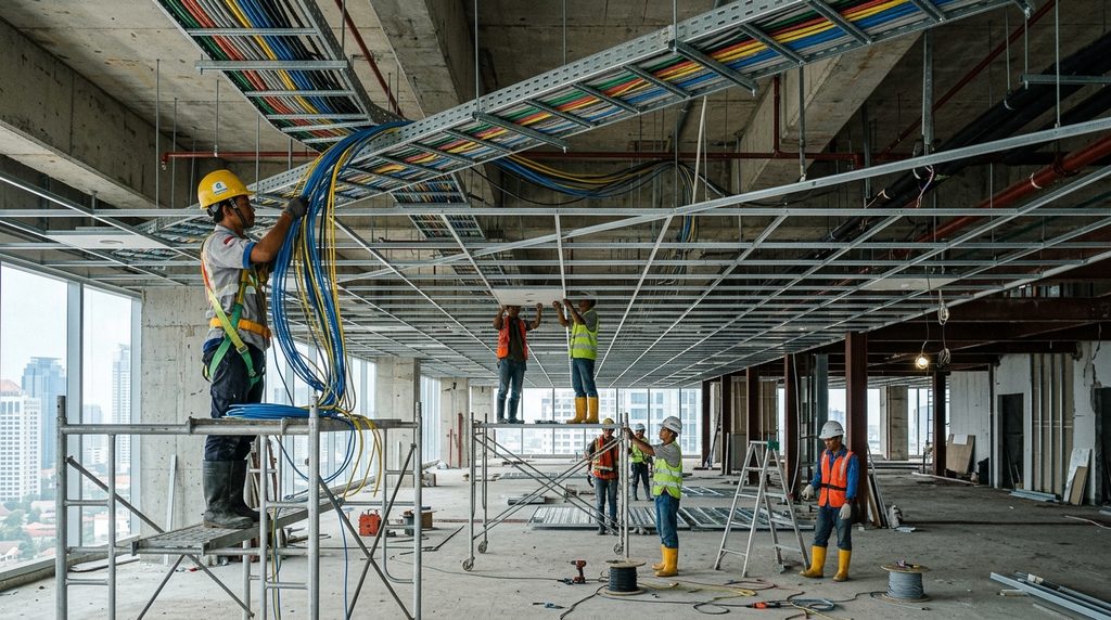 Bangun Rumah Kantor Proses pada tahap survei dan perencanaan proyek kantor di Jabodetabek