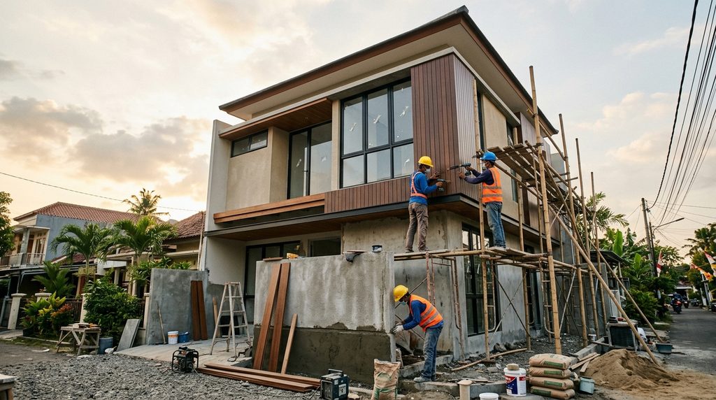furniture rumah renovasi pada tahap perencanaan dan pemeriksaan proyek