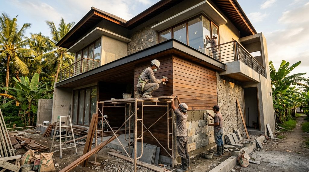 persiapan sebelum renovasi pada tahap perencanaan dan pemeriksaan proyek